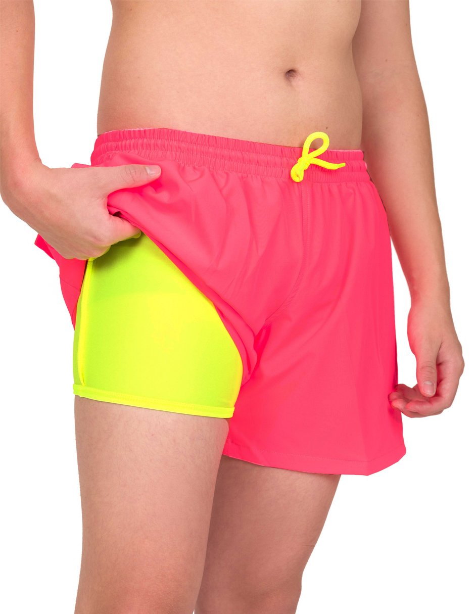 Traje de baño Gym&Swim, Short Estampado para Adolescente 12 - 16 Años, Bañador De Secado Rápido, Ligero Y Cómodo con Licra Interna Y Bolsas Laterales, HOLBOX