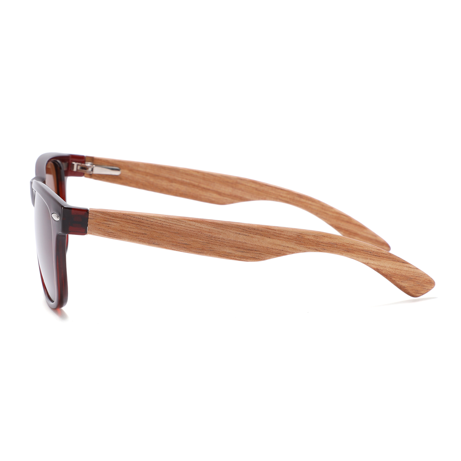 Lentes Gafas de Sol PANDAS para Hombre Caballero Polarizados de Madera Cuadrados Oscuros UV400 Lobo Café Marrón