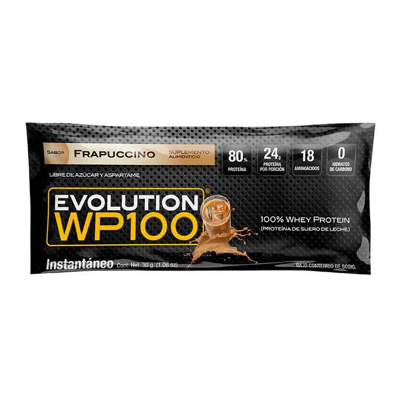 Evolution WP100 proteína de suero de leche frapuccino caja 20 sobres