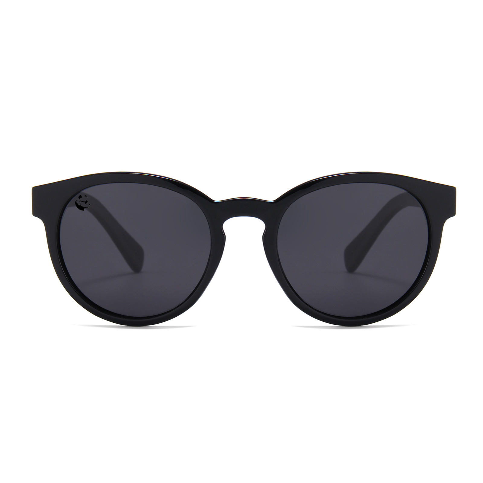 Lentes Gafas de Sol PANDAS para Mujer Dama Polarizados de Madera Redondos Circulares Oscuros UV400 Lémur Negro
