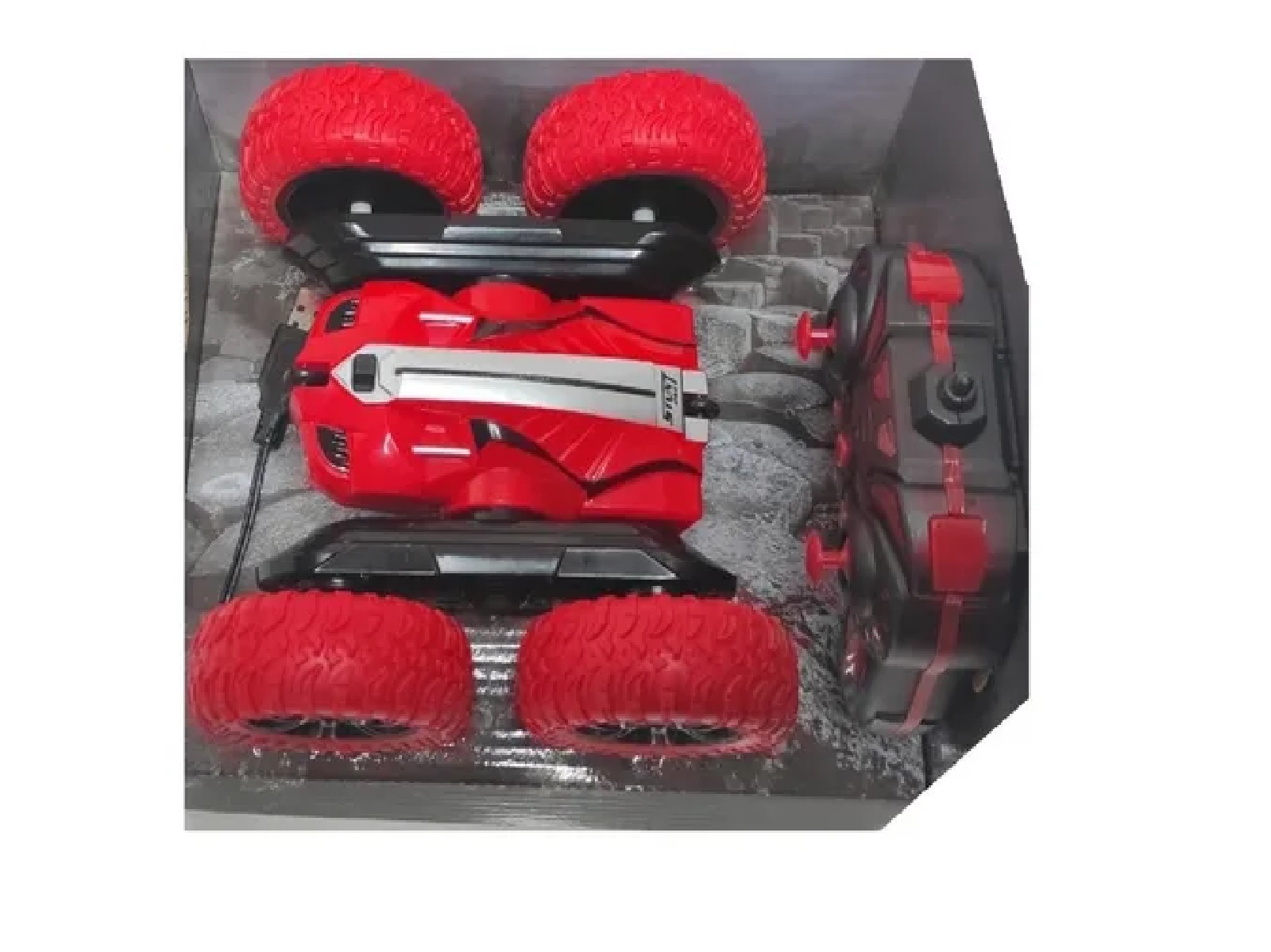 360 Doble Cara Radio Control Acrobacia Stunt Car Speed 2.4g Rojo