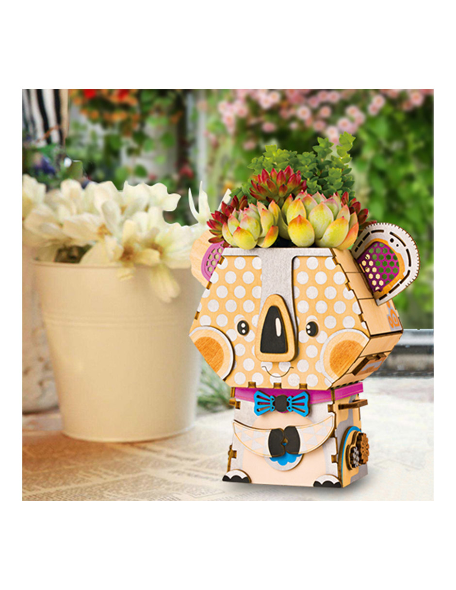 Rompecabezas 3d Mini Maceta Koala Robotime Madera 