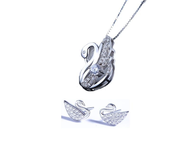 Pendient De Plata De Ley 925 Para Mujer, Aret Delicados De Cisne De Cristal, Regalo De Joyería De Fita De Boda Coreana - AliExprs 36