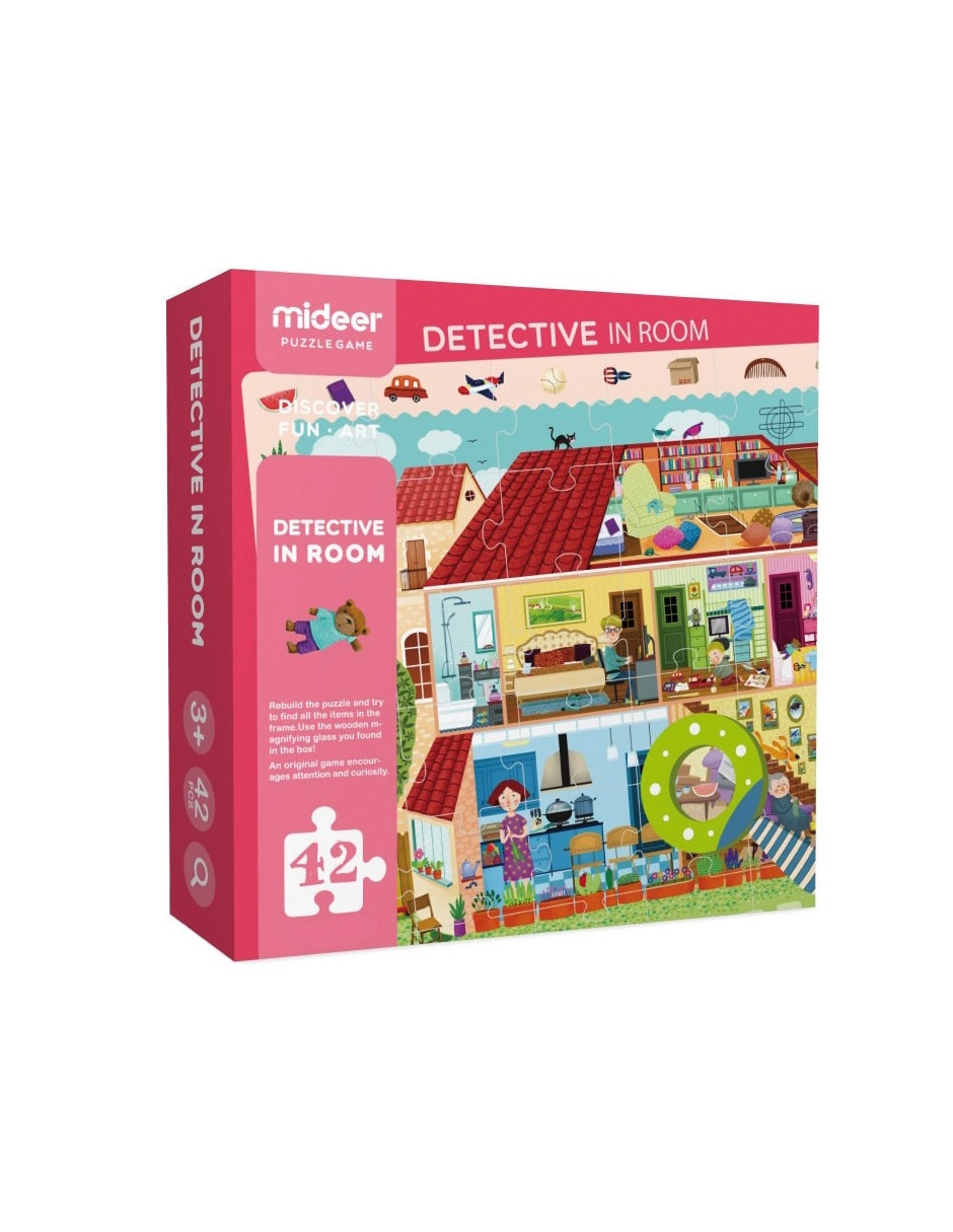 Rompecabezas Con Lupa Detective Habitación Mideer Juguete Educativo 