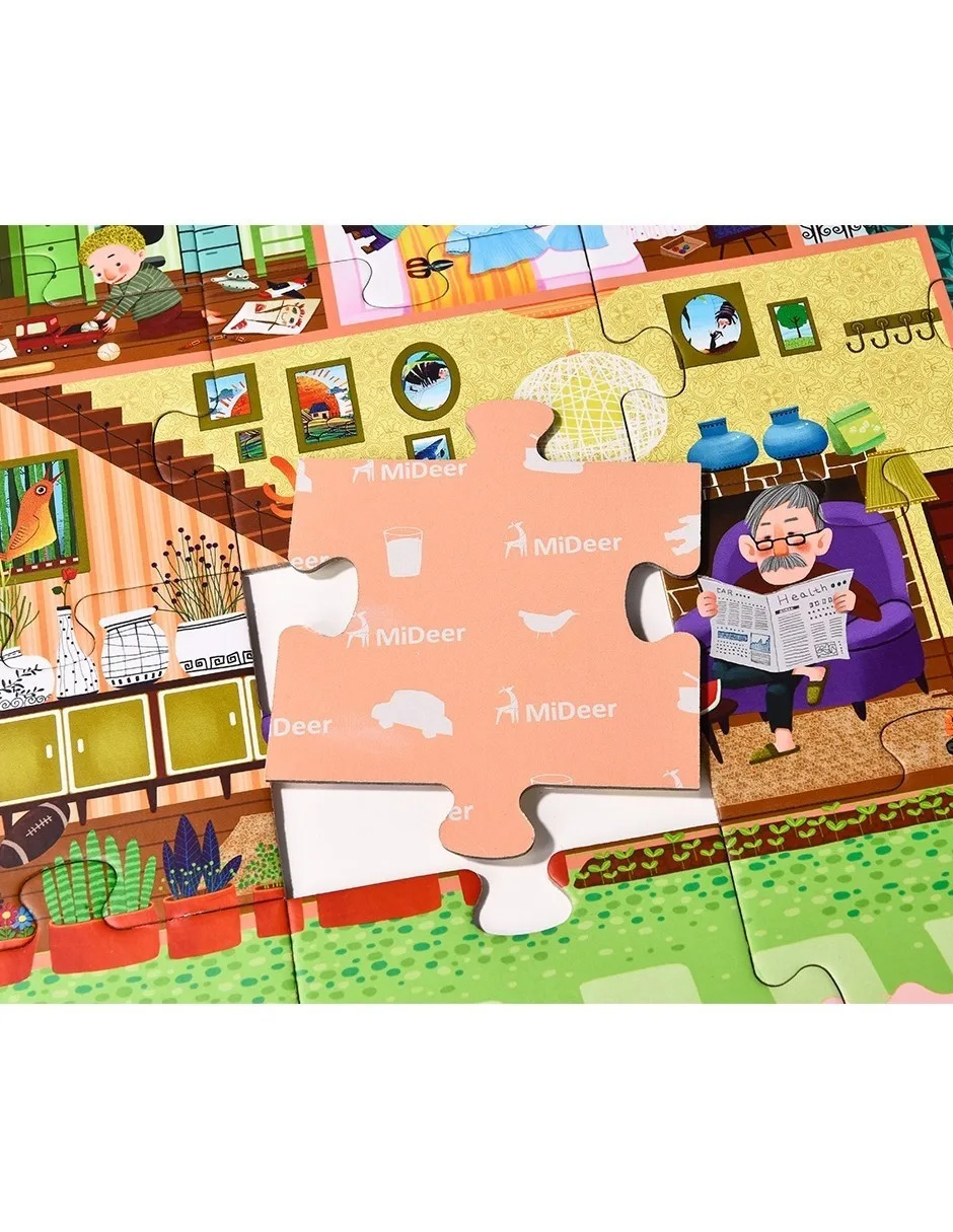 Rompecabezas Con Lupa Detective Habitación Mideer Juguete Educativo 