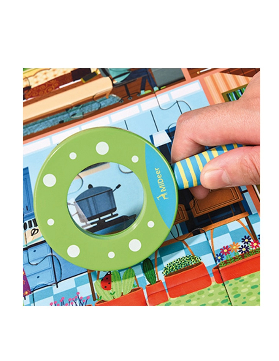 Rompecabezas Con Lupa Detective Habitación Mideer Juguete Educativo 