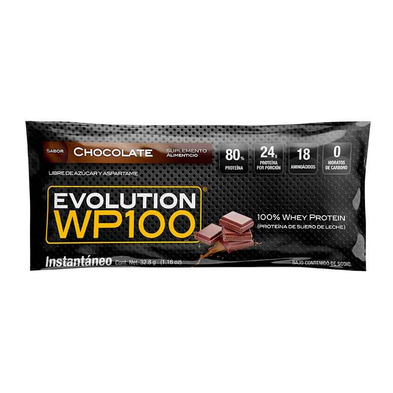 Evolution WP100 proteína de suero de leche chocolate caja 20 sobres