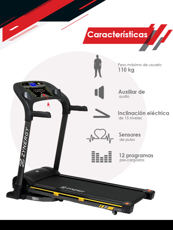 Caminadora Eléctrica Zynergy 120v  / Banda De 130x42cm