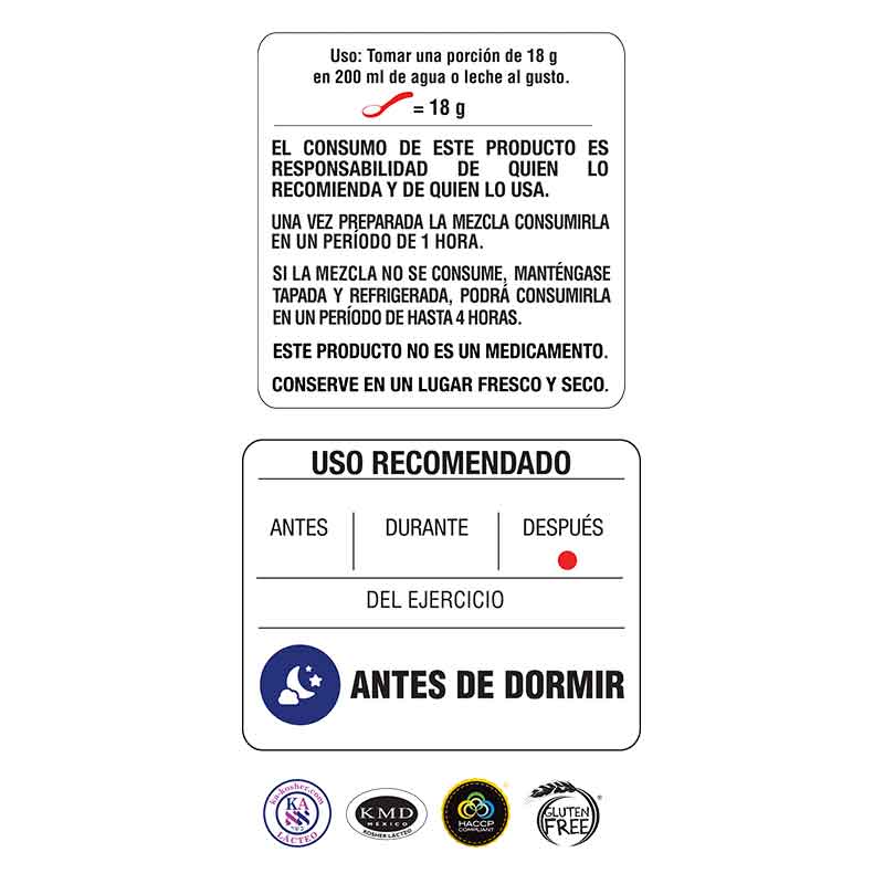 Evolution Pro-Night proteína de caseinato de calcio sabor chocolate 850 g