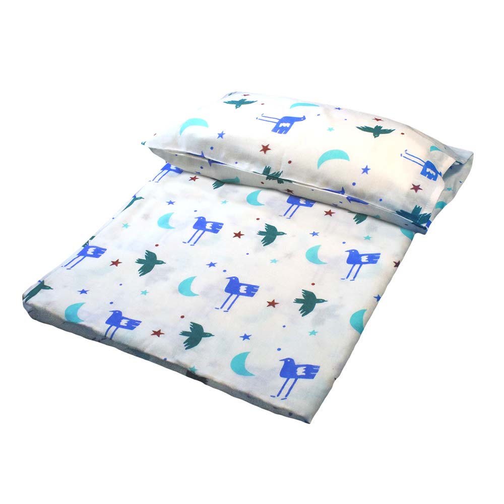 JUEGO DE SABANAS PARA CUNA ,100 % BAMBU AVES