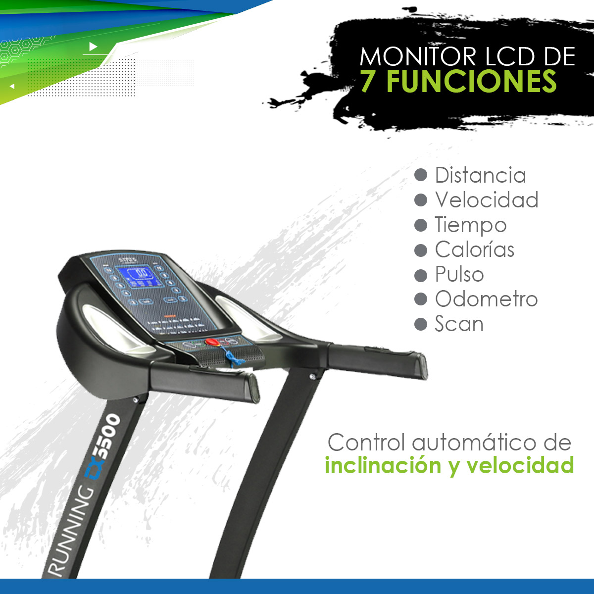 Caminadora Eléctrica Stats Sports 120v/banda De 125x45cm