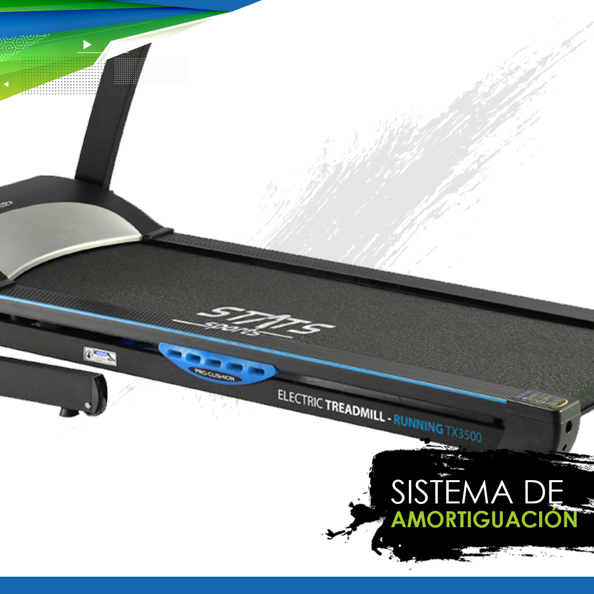 Caminadora Eléctrica Stats Sports 120v/banda De 125x45cm