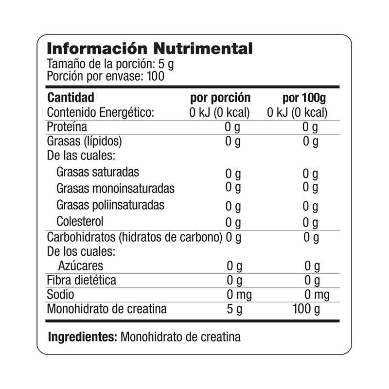 Evolution Monohidrato de creatina de 500 g