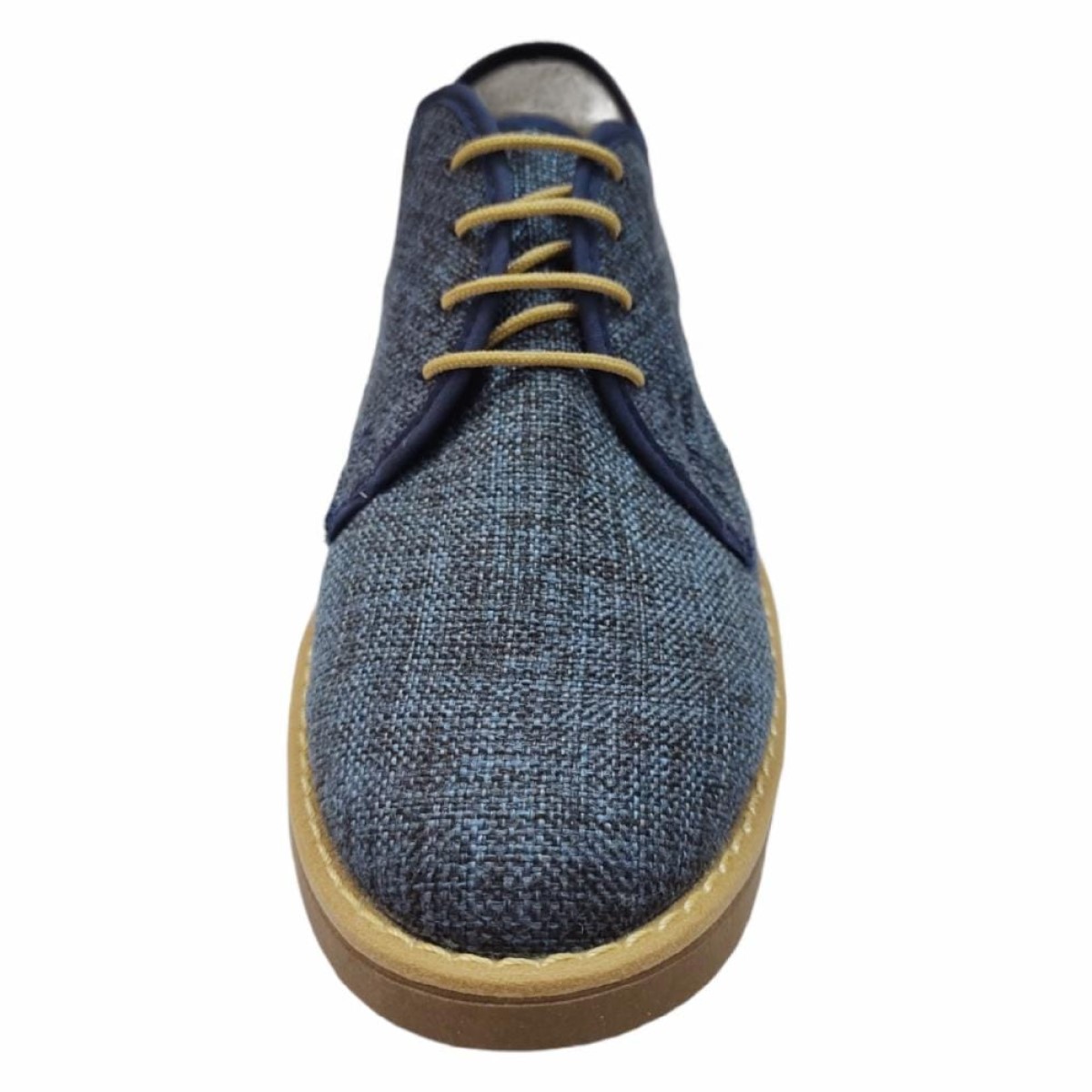 Zapato Casual Hombre Oficina QUIN Footwear Azul Textil Lino