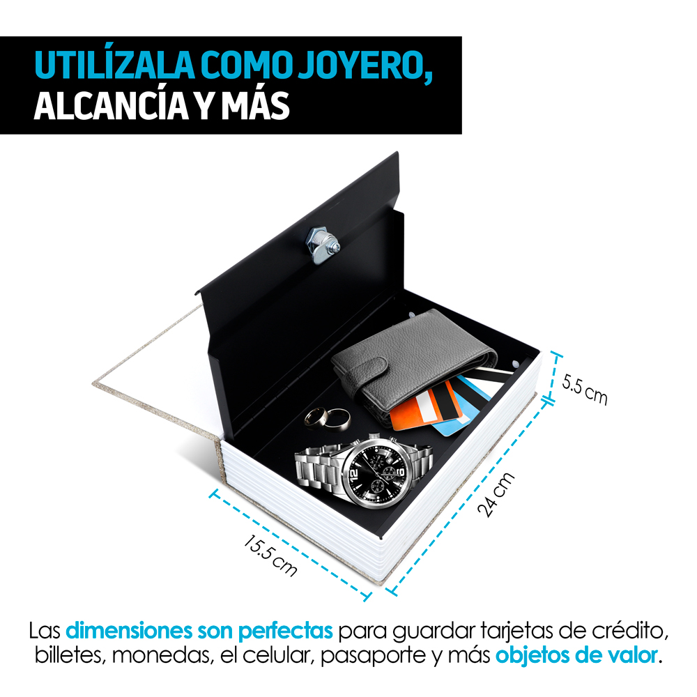 Caja Fuerte en Forma de Libro Falso para Dinero y Joyas Redlemon