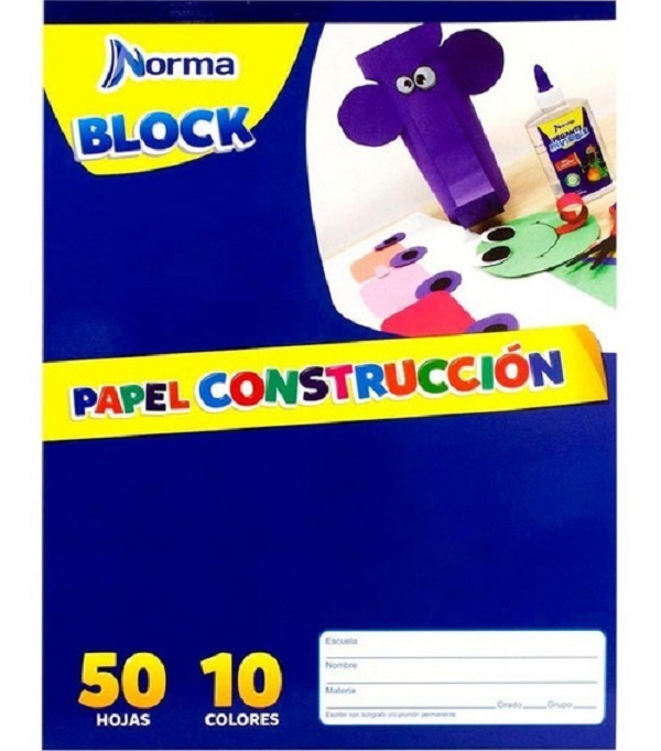 Block De Creatividad Papel Construcción Tamaño Carta Norma