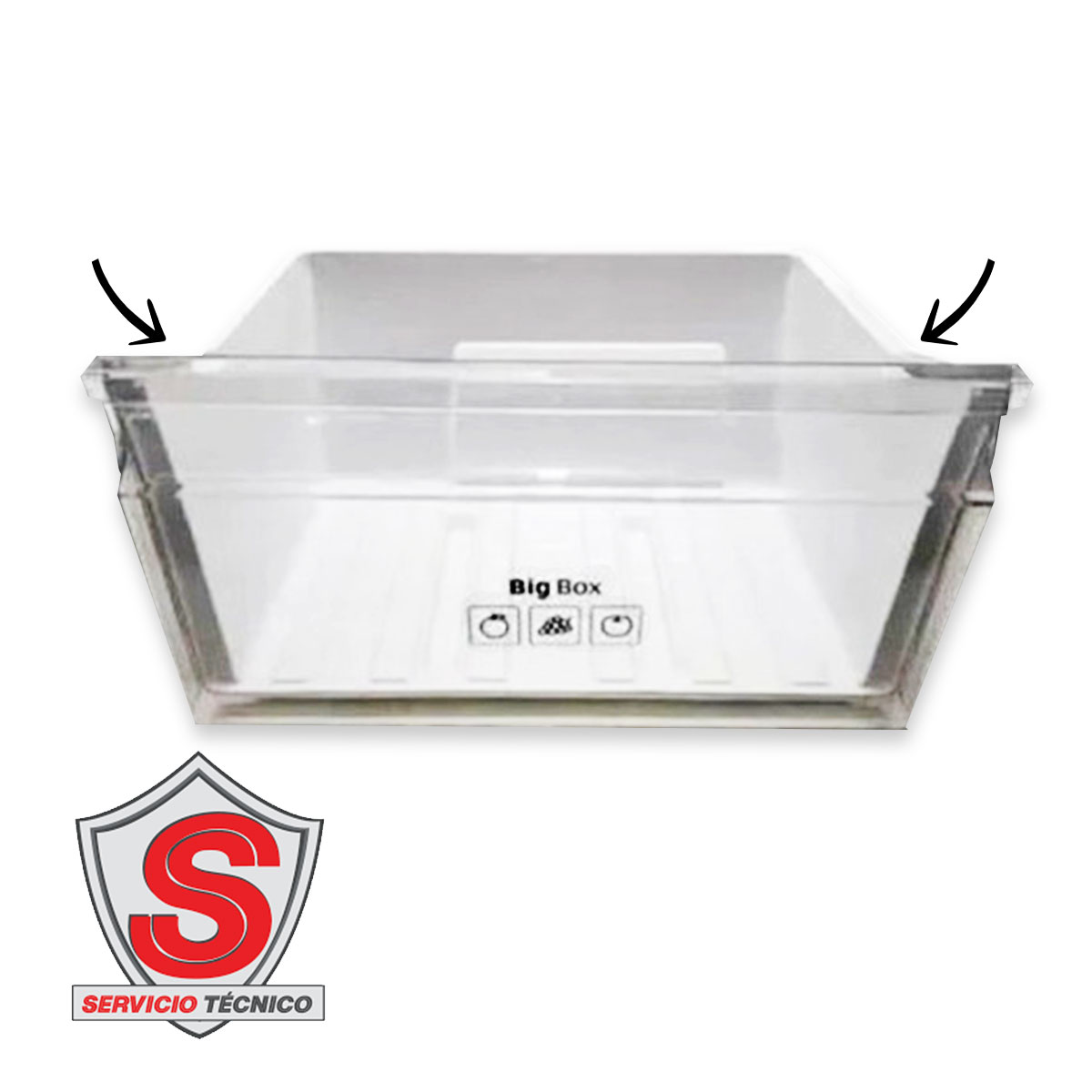 Tapa Frente Cajón Vegetales Refrigerador Samsung Da63-07378a.