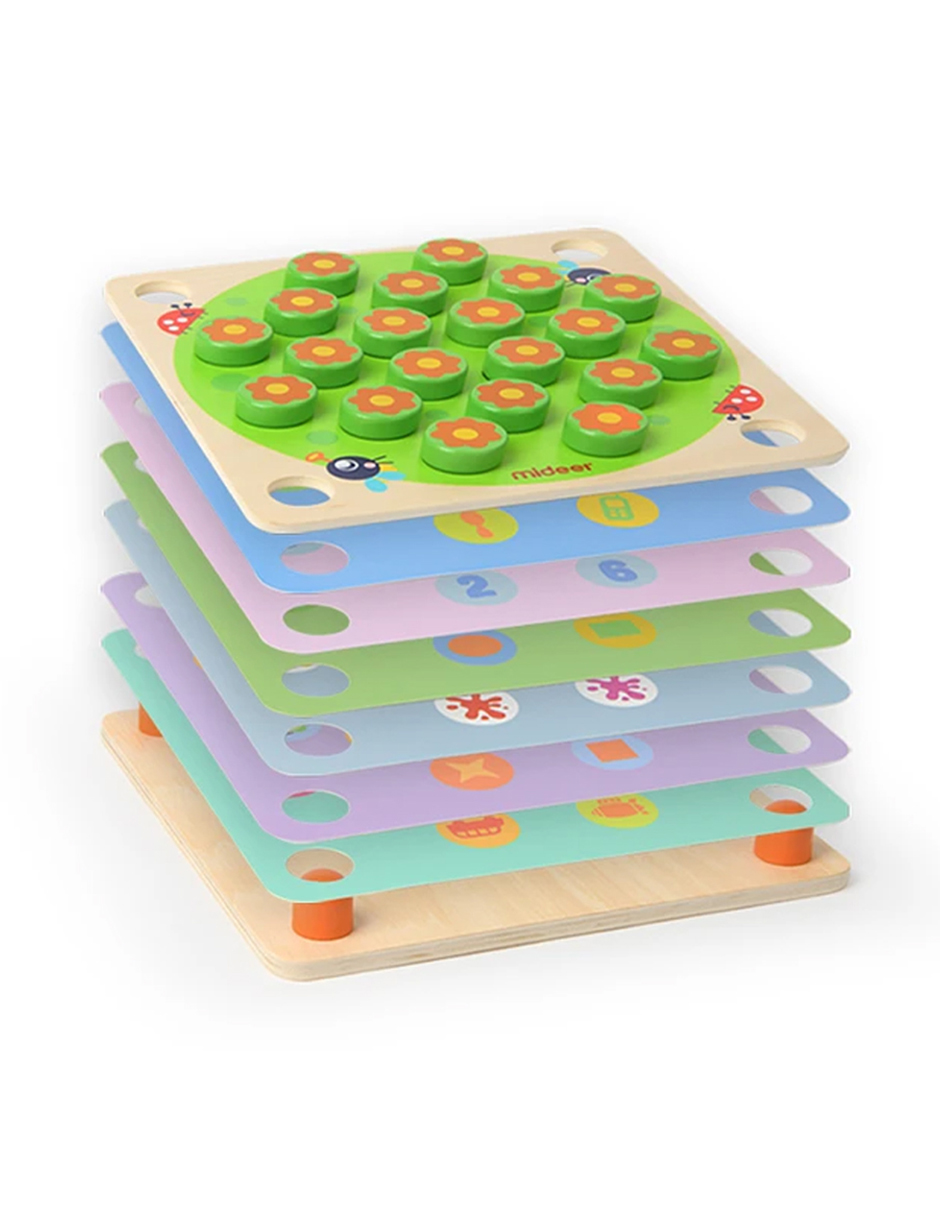 Juego Memórama Jardín Secreto Multicolor Mideer