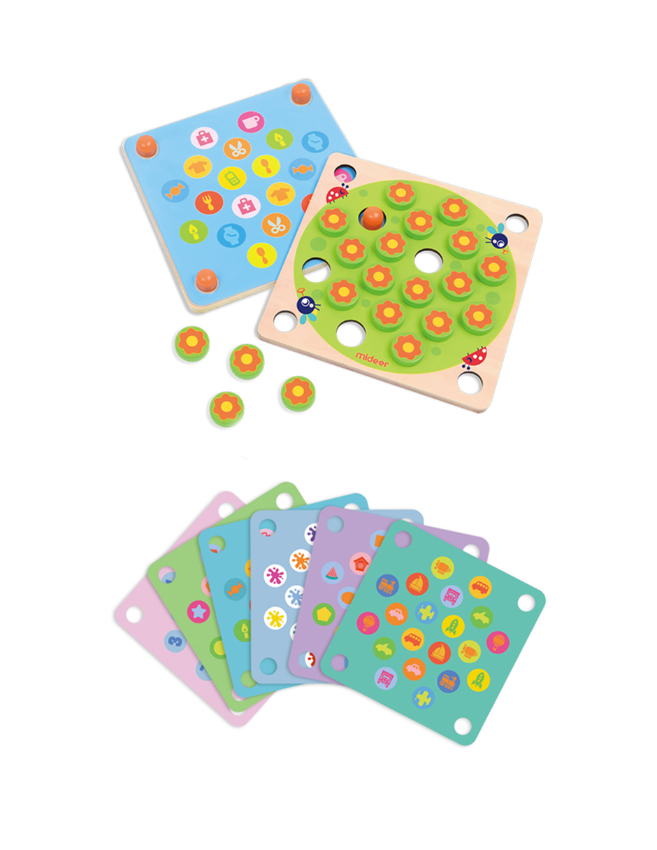 Juego Memórama Jardín Secreto Multicolor Mideer