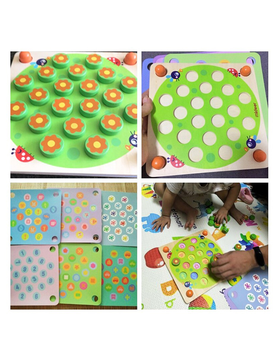 Juego Memórama Jardín Secreto Multicolor Mideer