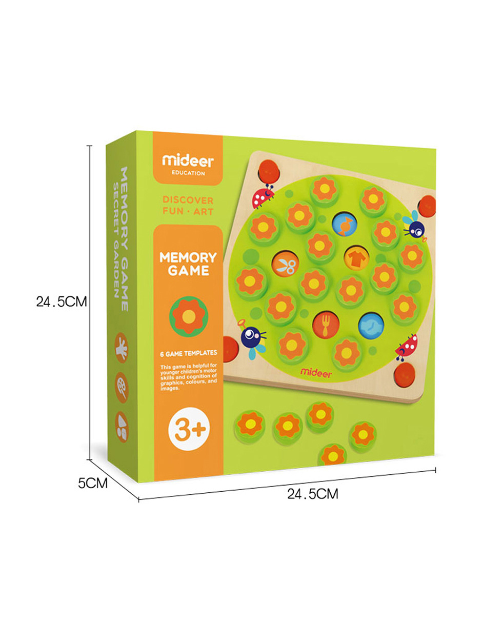 Juego Memórama Jardín Secreto Multicolor Mideer