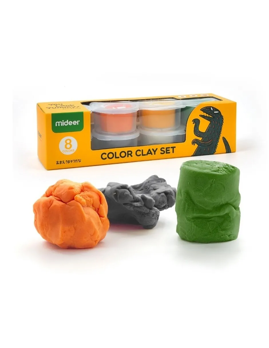 Set Arcilla Colores 8 Piezas Niños Mideer