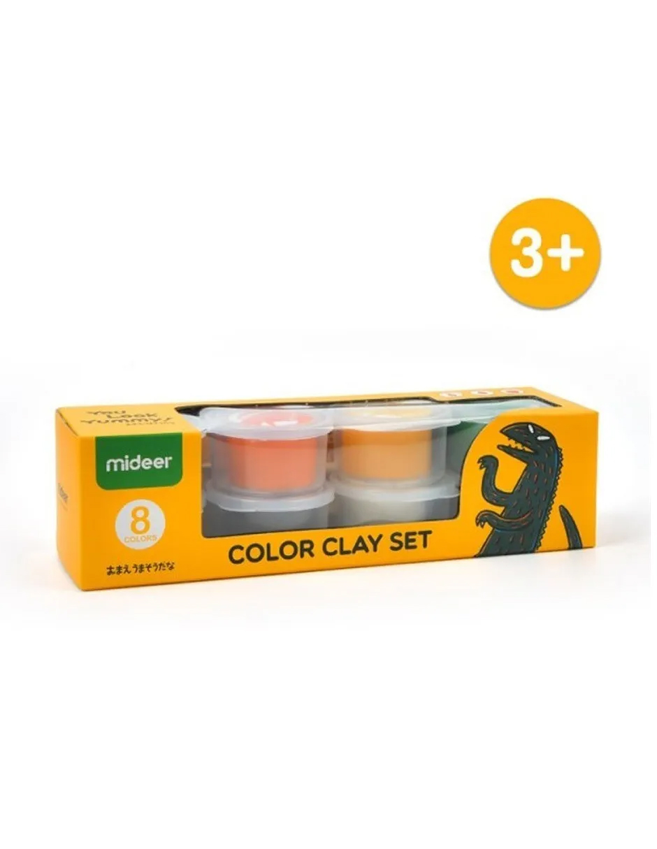 Set Arcilla Colores 8 Piezas Niños Mideer