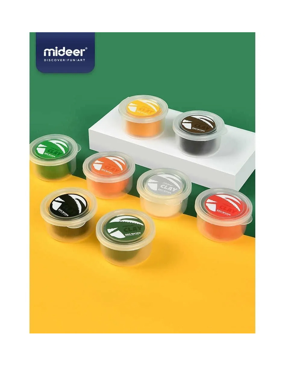 Set Arcilla Colores 8 Piezas Niños Mideer