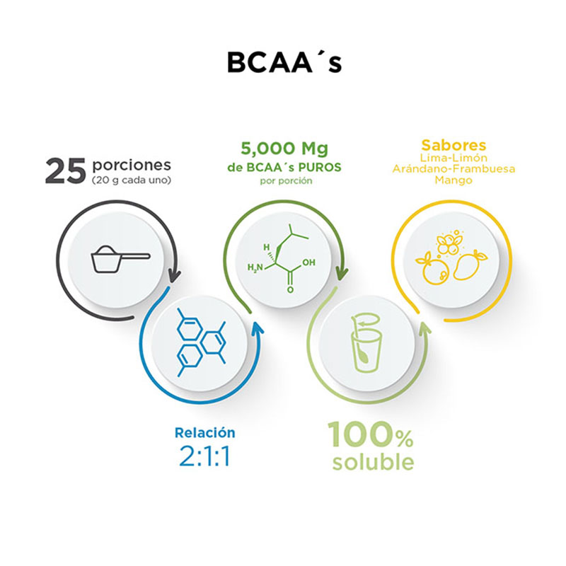 Evolution BCAAs aminoacidos sabor mango 500 g