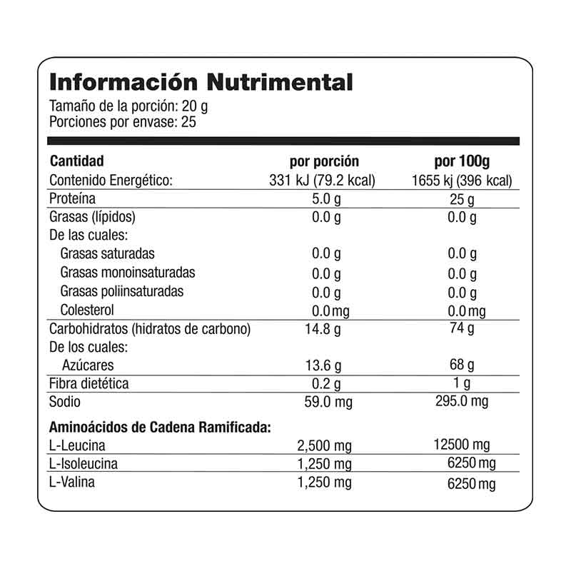 Evolution BCAAs aminoácidos sabor lima-limón 500 g