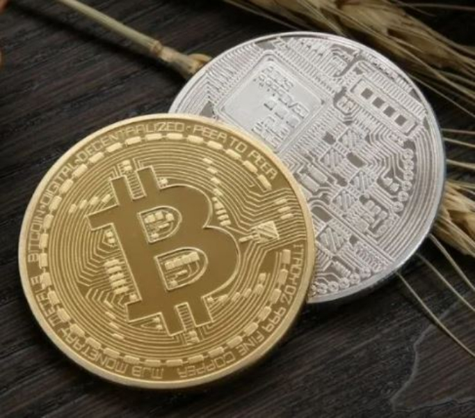 Bitcoin Moneda Física Metal Oro Premium Regalo Conmemorativa