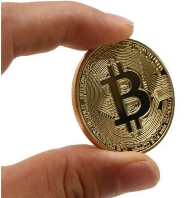 Bitcoin Moneda Física Metal Oro Premium Regalo Conmemorativa