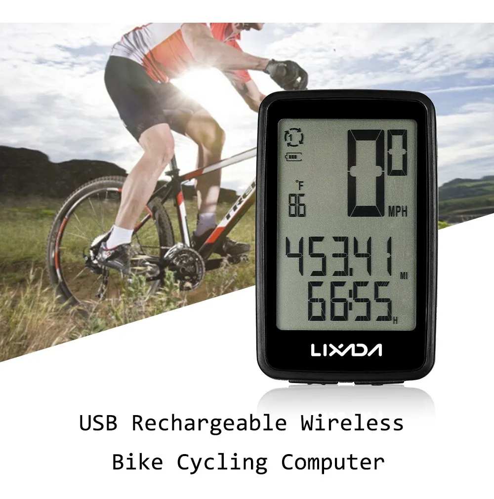 Computadora De Ciclismo Velocímetro Lixada Usb Recargable