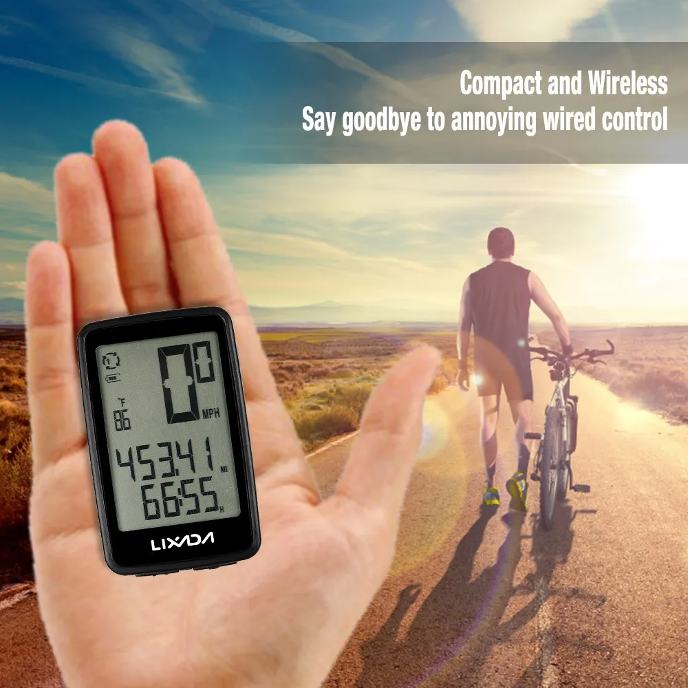 Cuentakilómetros de bicicleta, velocímetro inalámbrico impermeable con  pantalla LCD para grabación de tiempo y distancia de viaje en bicicleta