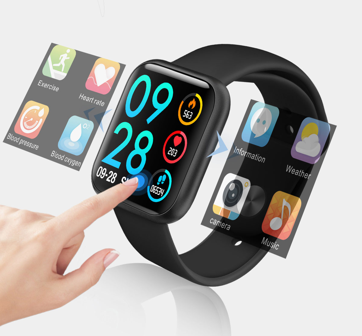 Reloj Smart Watch Bluetooth Deportivo Sumergible Rosa P80