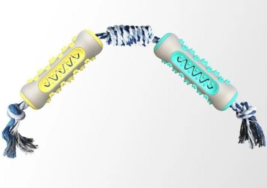 Juguete Para Perro Goma Cepillo De Dientes Hueso Mascota