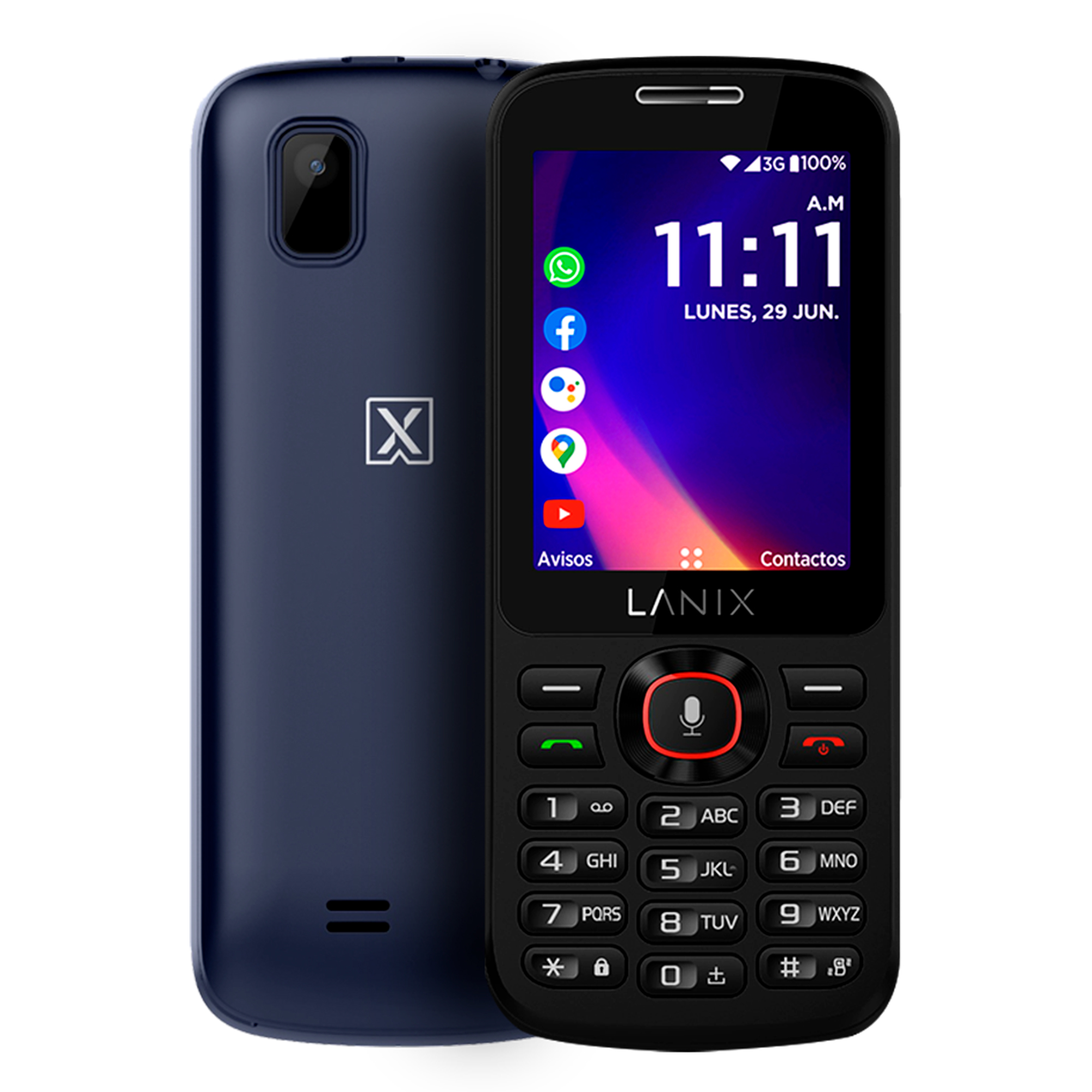 Teléfono Celular 3G Lanix U340, Negro, de 2.4'', 256MB/512MB, BT/Wi-Fi/FM/MP4, con Redes Sociales y Cámara de 1.3MPX