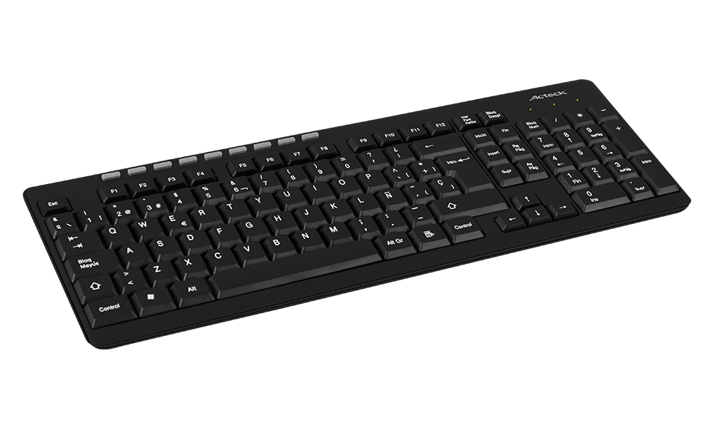 TECLADO ACTECK INALÁMBRICO MULTIMEDIA NEGRO (AC-913973)