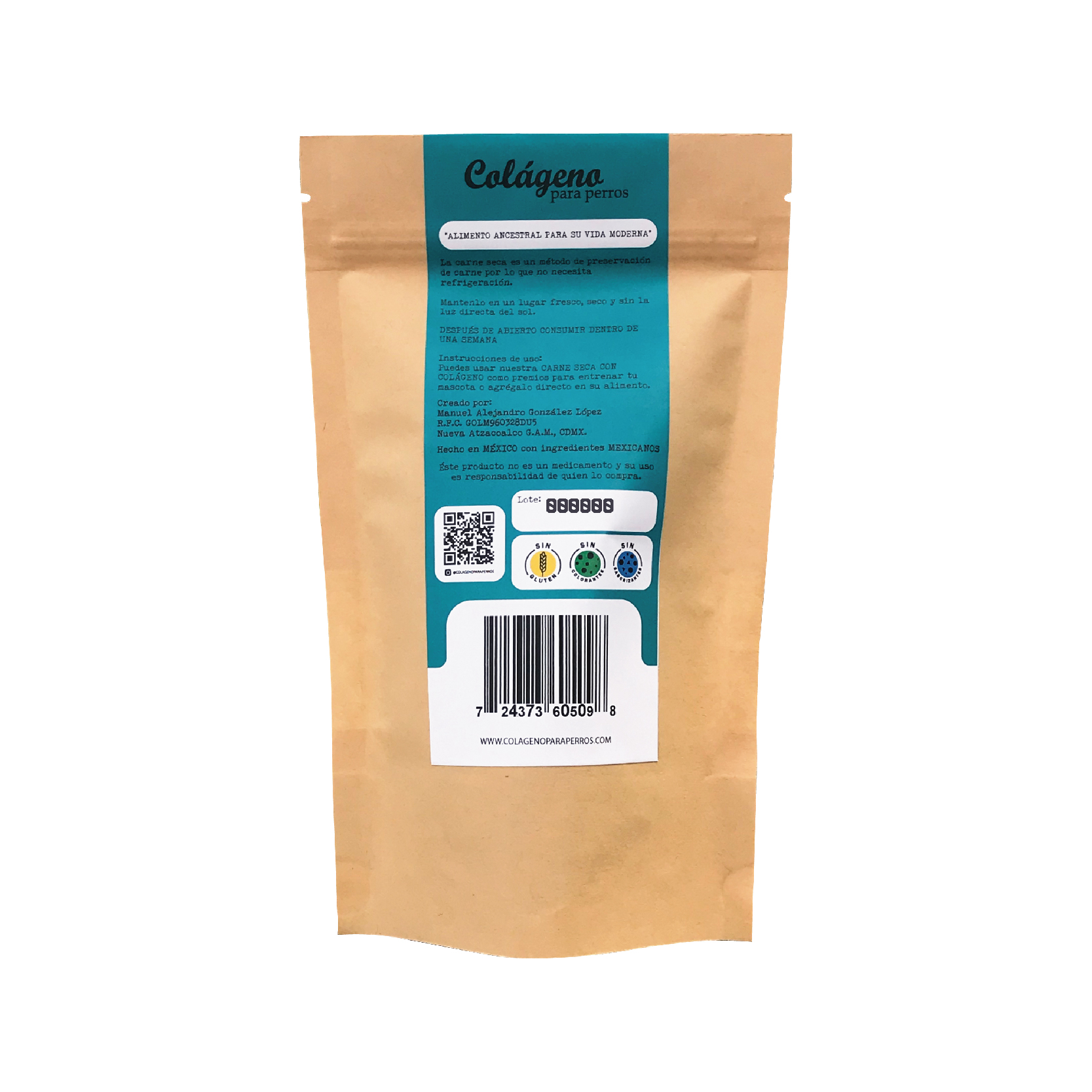 Carne seca con colágeno