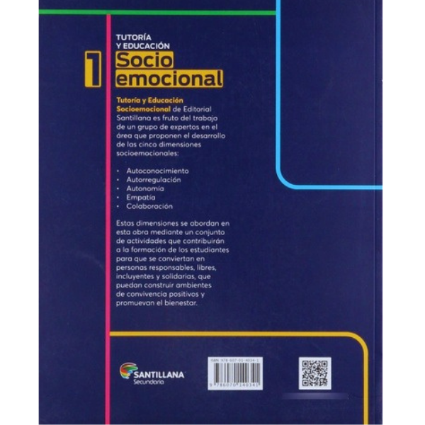 Tutoría Y Educación Socioemocional 1 / Santillana