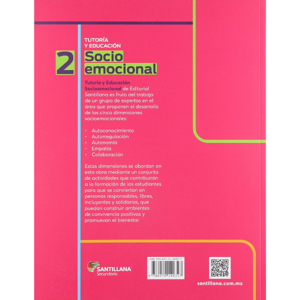 Tutoría Y Educación Socioemocional 2 / Santillana 