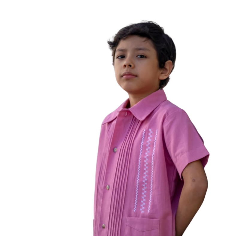 Guayabera de manta para bebé