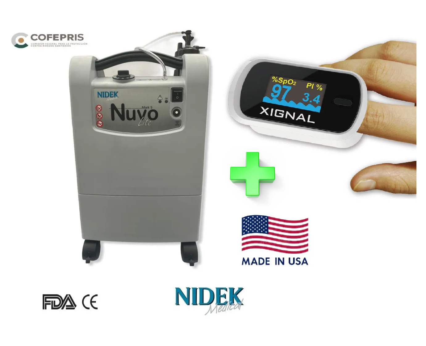 Concentrador De Oxigeno Nuvo Lite Nidek Medical 5 Litros