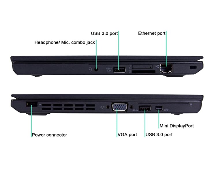 Laptop Lenovo ThinkPad X250- 12"- Core i7 5ta Generación- 8GB Ram 256GB Disco Solido- WINDOWS 10 Pro- Equipo Clase B, Reacondicionado.