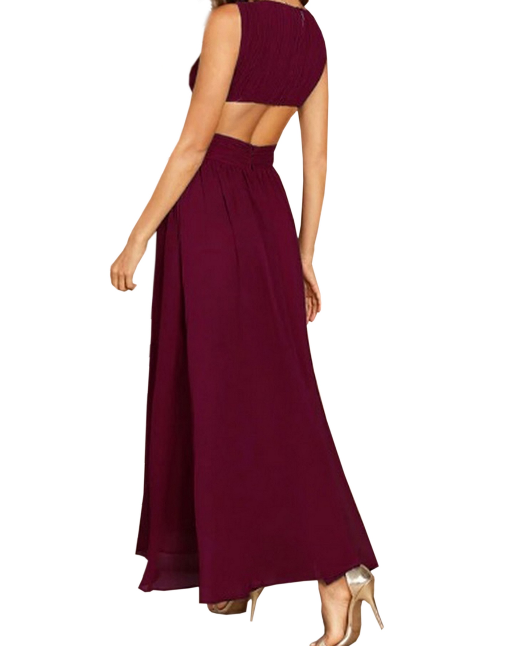 Maxi Vestido Largo Elegante Sexi Para Fiesta Dama Drapeado