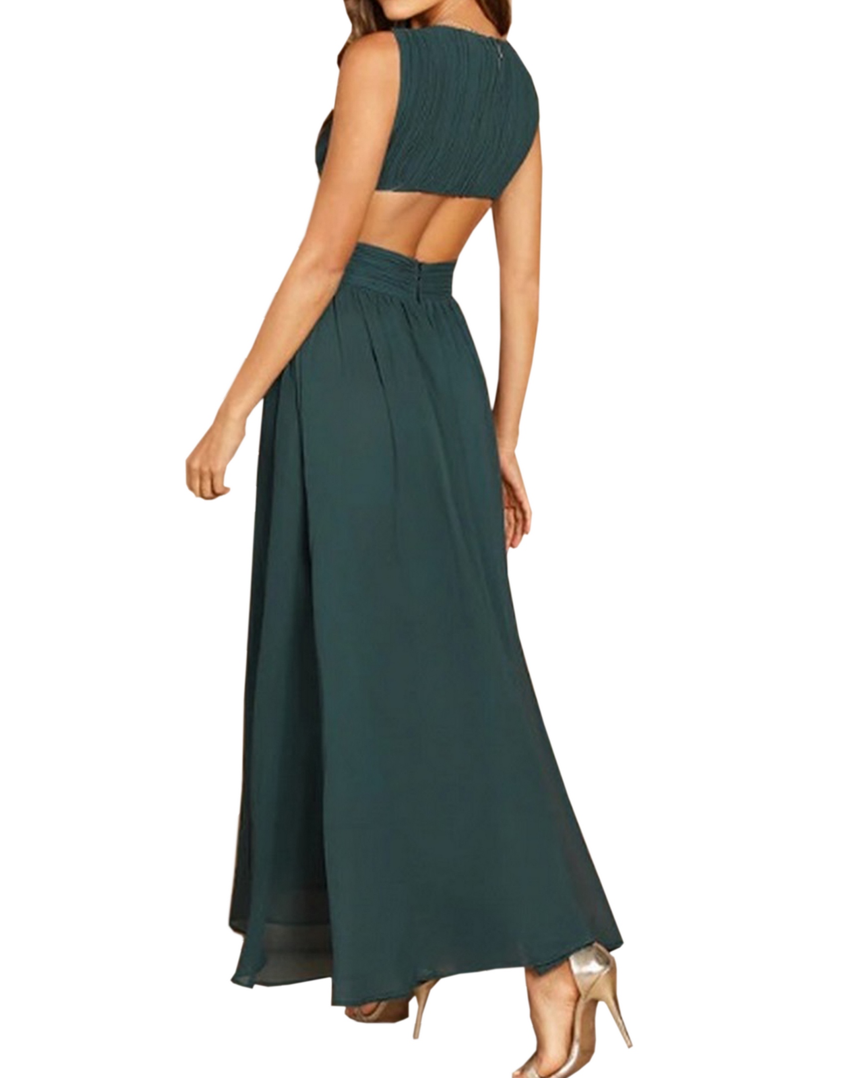 Maxi Vestido Largo Elegante Sexi Para Fiesta Dama Drapeado