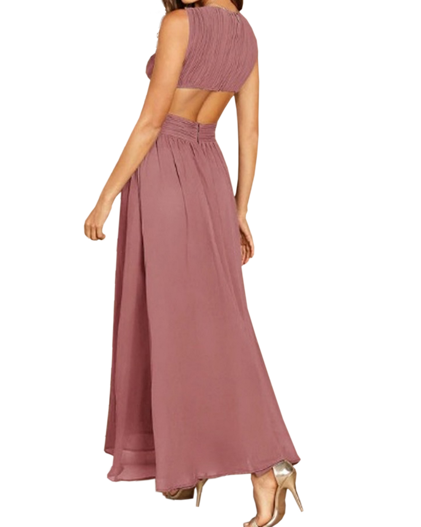 Maxi Vestido Largo Elegante Sexi Para Fiesta Dama Drapeado