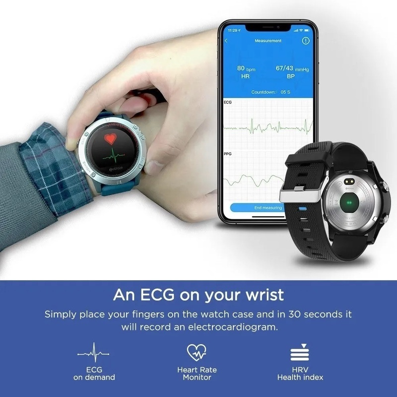 RELOJ DEPORTIVO INTELIGENTE ZEBLAZE VIBE 3 ECG PARA HOMBRES