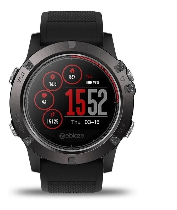 RELOJ DEPORTIVO INTELIGENTE ZEBLAZE VIBE 3 ECG PARA HOMBRES