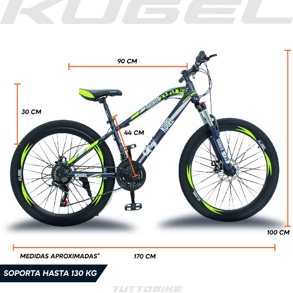 Bicicleta Monta a Rodada 26 21 Velocidades Kugel Rainier